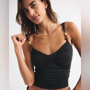 Abercrombie & Fitch Bra-Free Beaded Twist Cami NWOT S